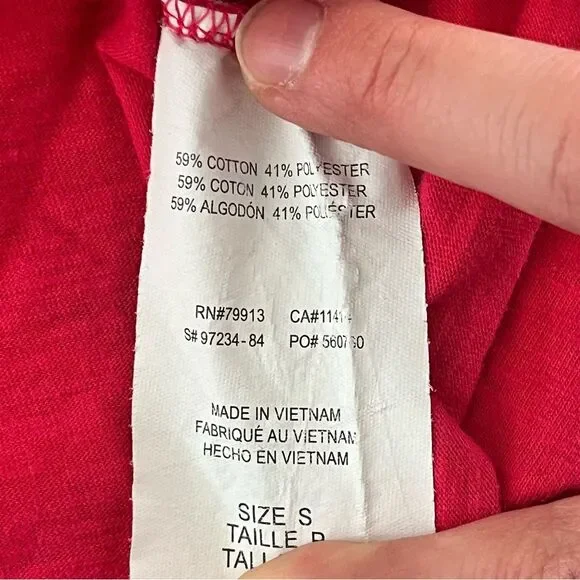 Motherhood Maternity Pink 3/4 Sleeve Ruched Sides Top Size Small - Picture 5 of 5